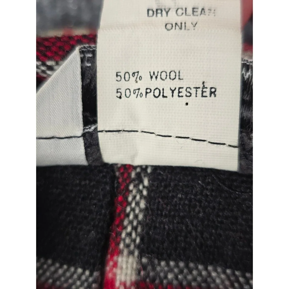VTG MJ Concepts in Sportswear Plaid Pleated Midi Skirt Women Size 9 Wool‎ Blend